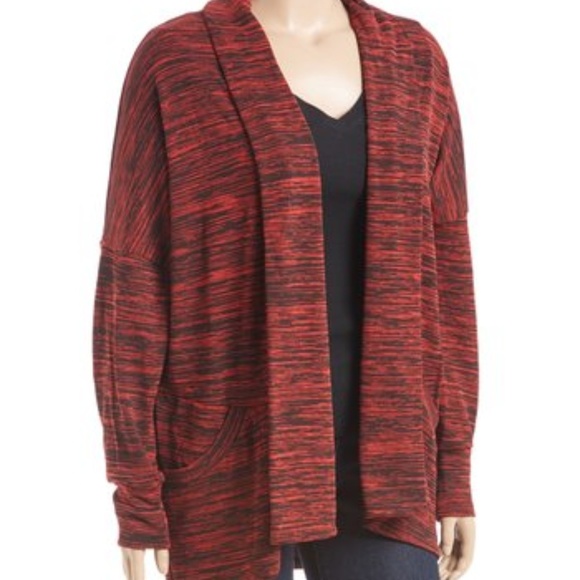 Allie & Rob Tops - ❤3/$10 Sale Size 2X Red & Black Open Shirt